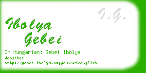 ibolya gebei business card